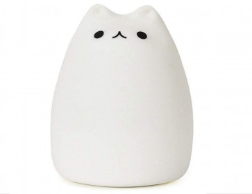 GLIME Children Kids Night Light LED Cat Silicone Toy Nightlight for Baby Nursery Bedrooms 8 Colors