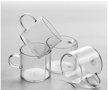 4x Café Barista Heat Resistant Glass Espresso Coffee Cup Dirty Ice Latte 125ml