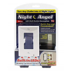 Night Angel 1 Wall Coverplate with Automatic Light Sensor and Built-in LED