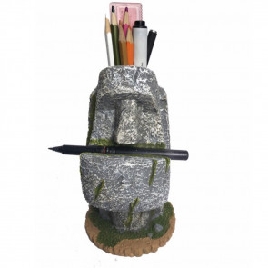 Moai Stone Pencil Holder