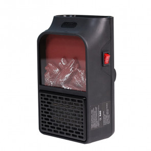 Flame Heater Plug In Heater, 900W Mini Heater Fan, Small Space Heater