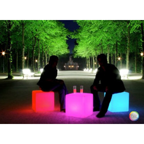 40 cm 16” Outdoor LED Cordless Cube Chair Color Changing Light