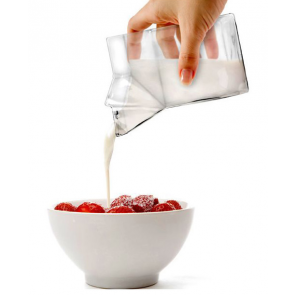Half Pint Creamer Milk Carton Shape Tempered Glass