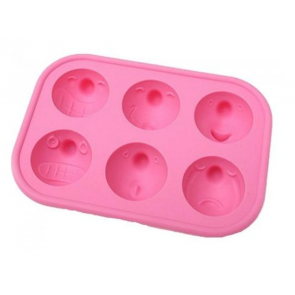 Emoticon Funny Faces Expression Ice Cube Cake Mold