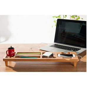 DIY Bamboo Wooden Keyboard Desk Organizer
