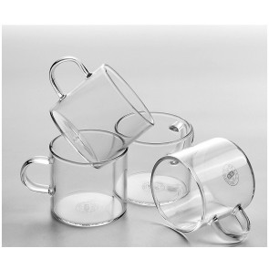 4x Café Barista Heat Resistant Glass Espresso Coffee Cup Dirty Ice Latte 125ml